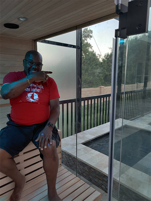 medical saunas with happy customer 14