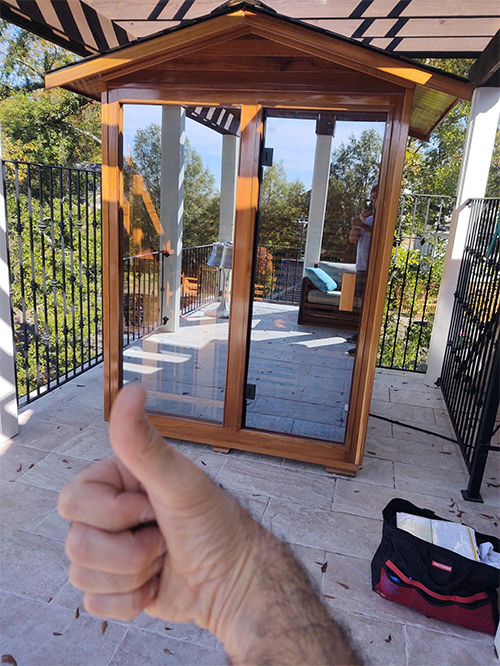 medical saunas with happy customer 16