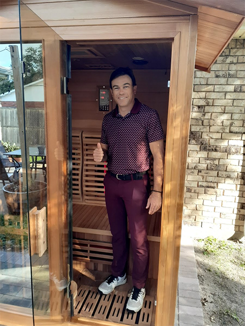 medical saunas with happy customer 88