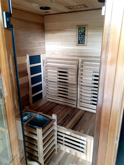 medical saunas with happy customer 85