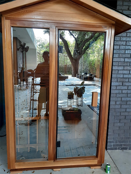 medical saunas with happy customer 84