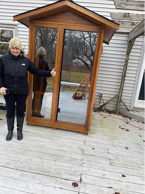 medical saunas with happy customer 79