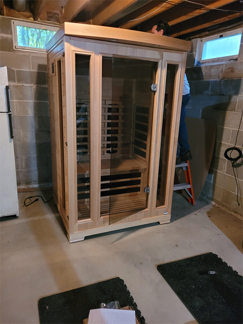 medical saunas with happy customer 59