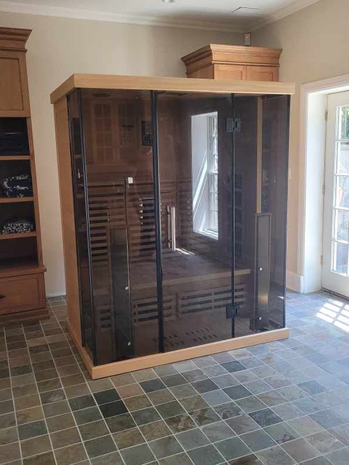 medical saunas with happy customer 55