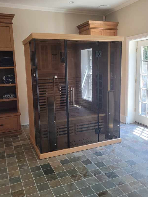 medical saunas with happy customer 50