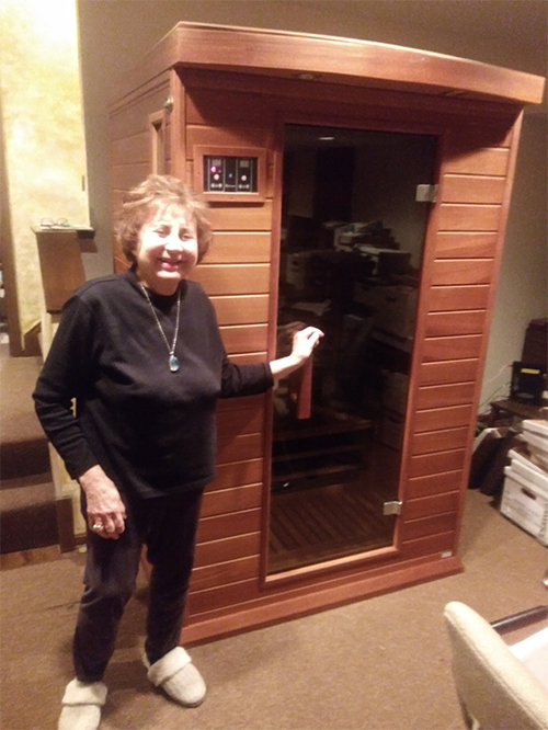 medical saunas with happy customer 40