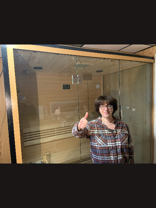 medical saunas with happy customer 93