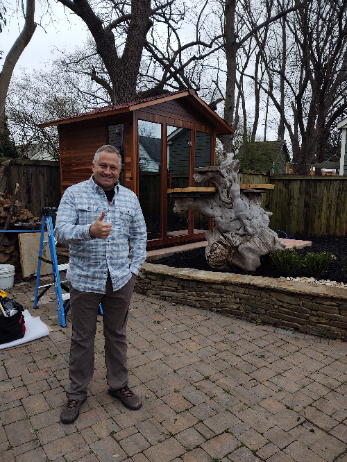 medical saunas with happy customer 104