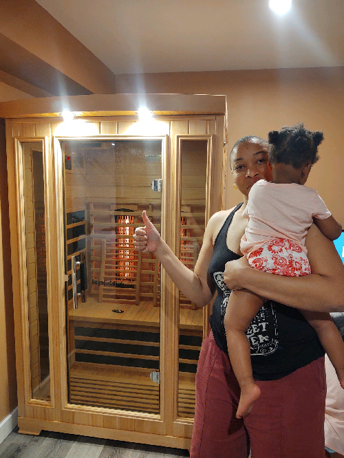 medical saunas with happy customer 102