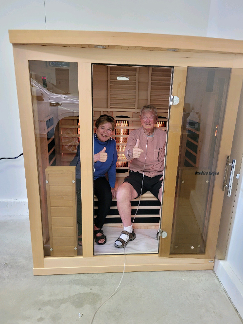 medical saunas with happy customer 98