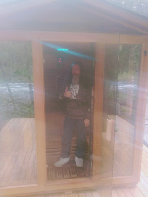 medical saunas with happy customer 100