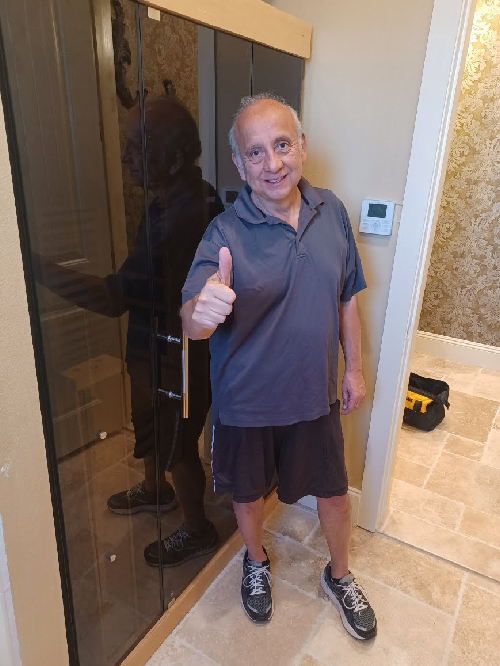 medical saunas with happy customer 89